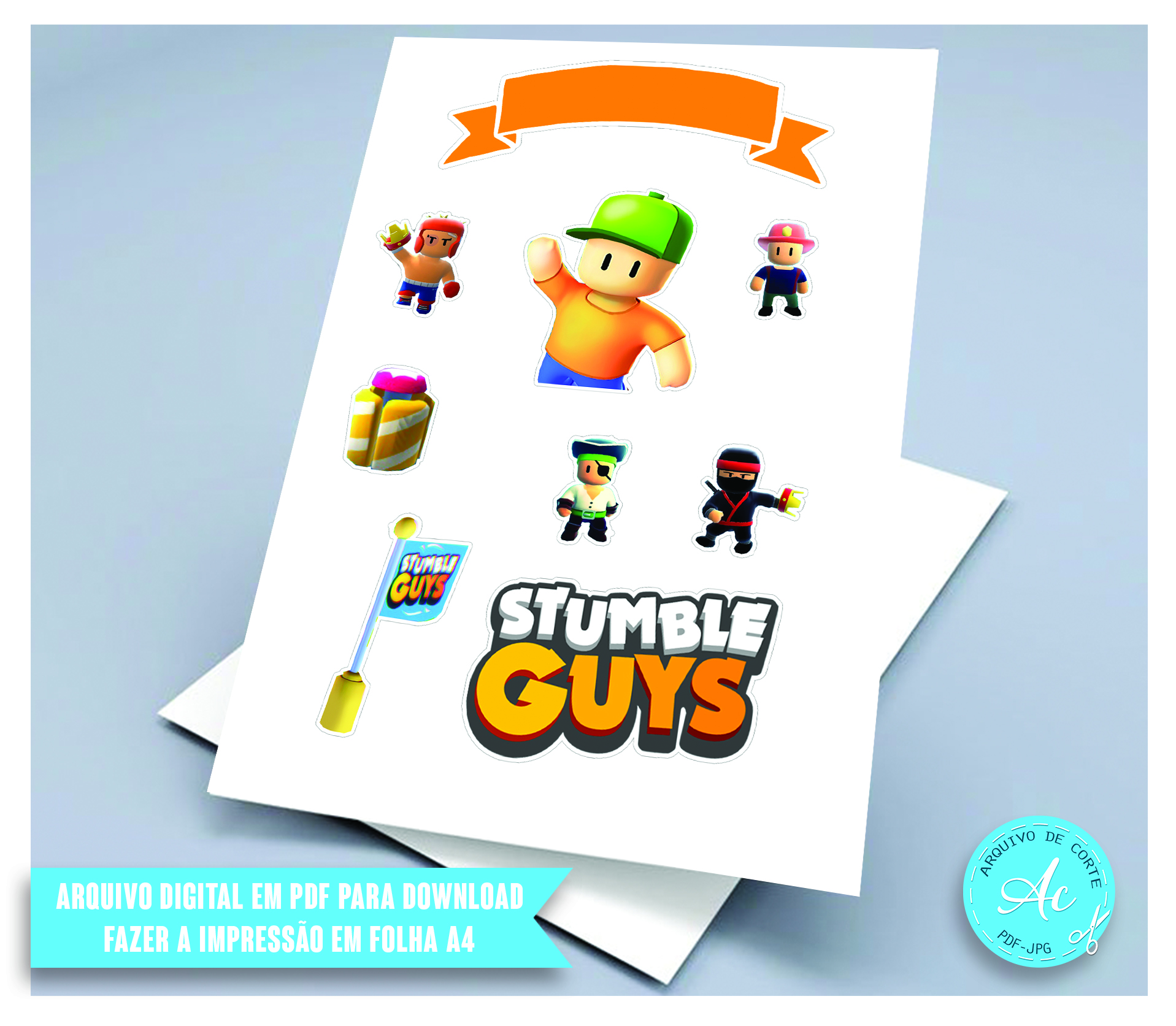 Stumble Guys Mini Display Arquivo de Corte