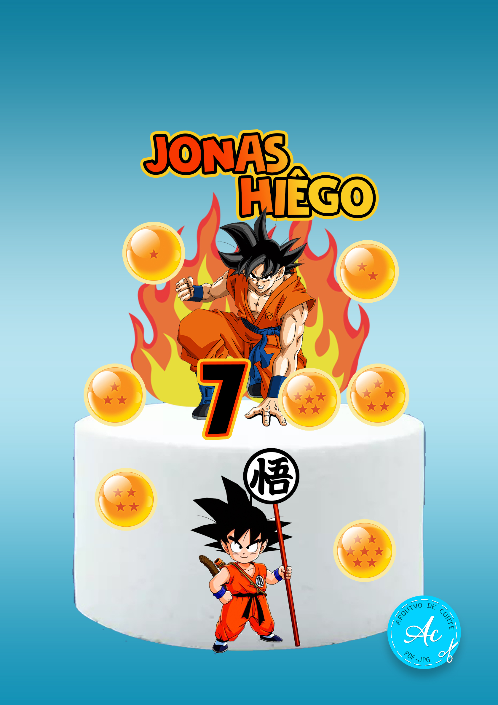 Topo de bolo Dragon Ball Z