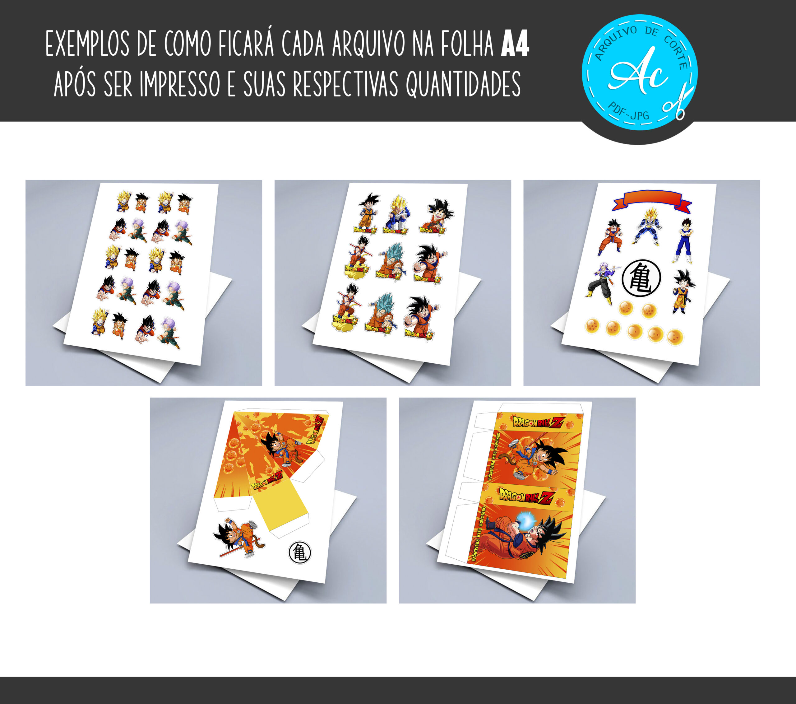Kit Festa Dragon Ball #1 - Arquivo de corte