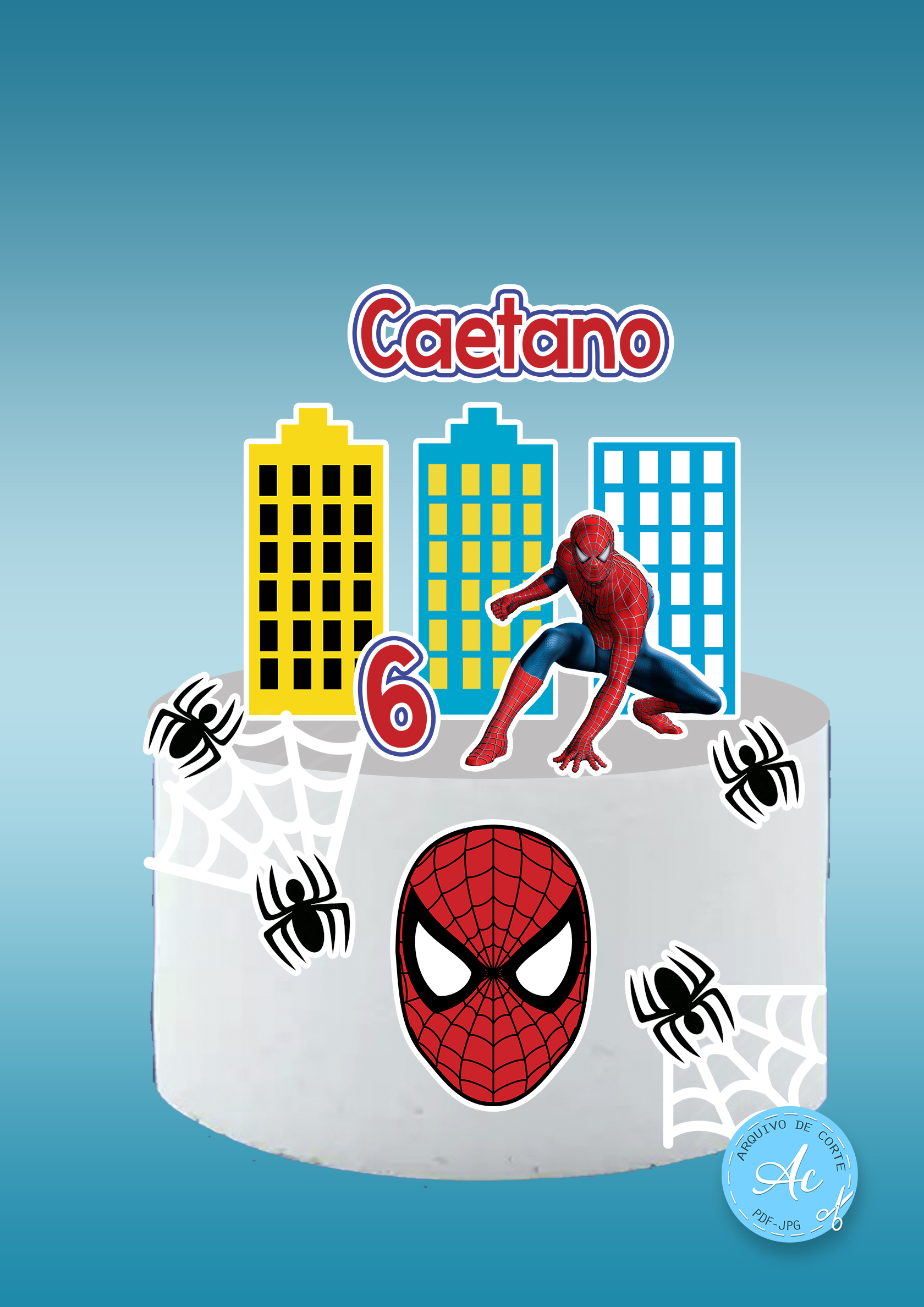 Spider man topo de bolo homem aranha desenho grátis png