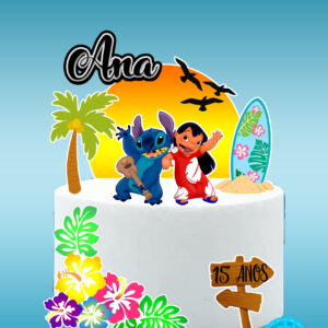 Arquivo digital Topo de bolo Lilo e Stitch #2