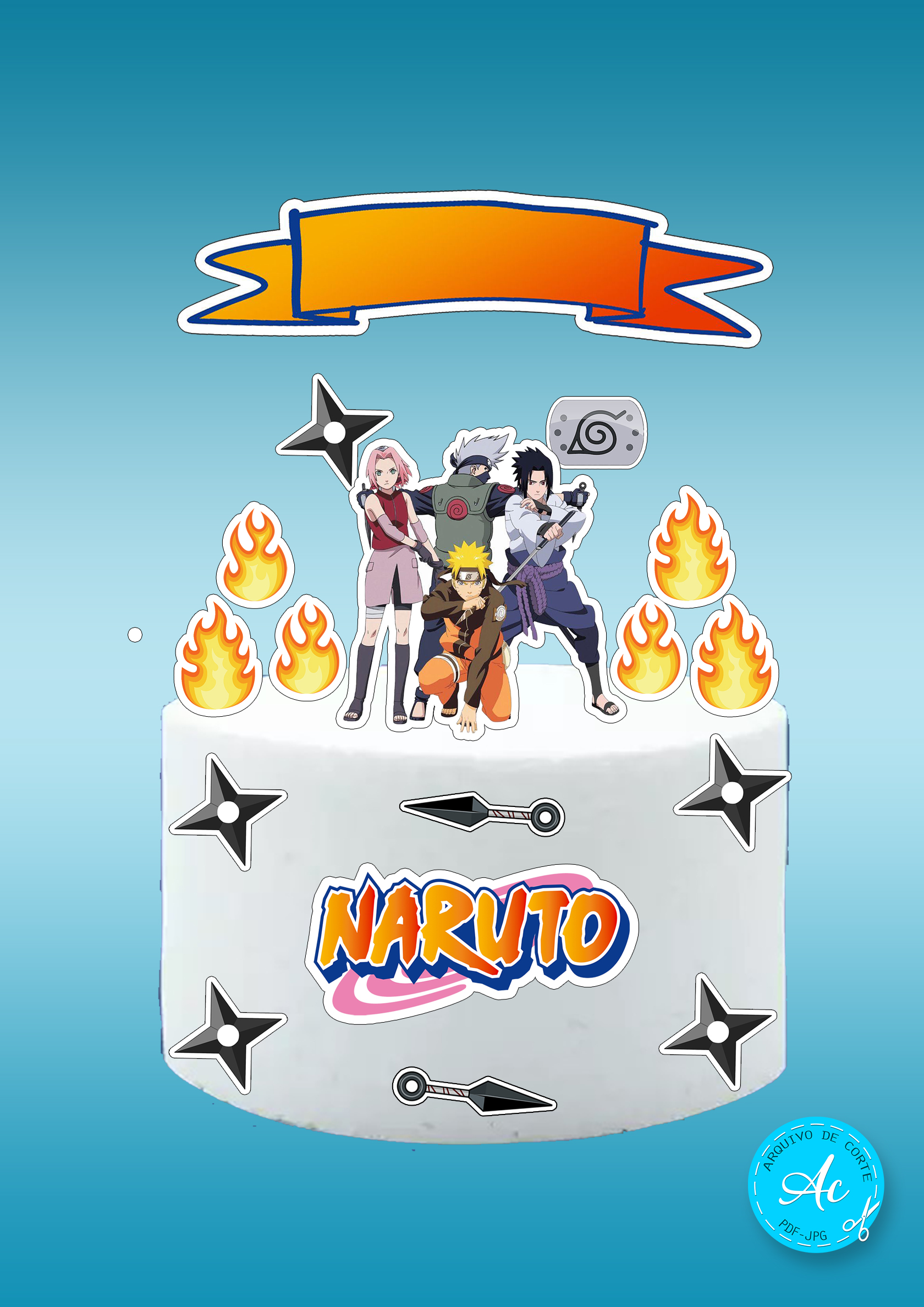 ARQUIVO Topo de bolo Naruto