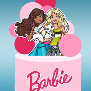 Topo de bolo Barbie Negra #1