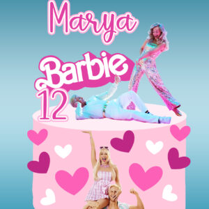 Arquivo Digital Topo de Bolo Barbie Morena #1