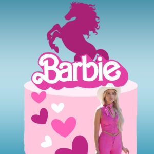 Topo de bolo Barbie o filme Para Imprimir Grátis