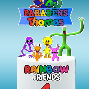 Topo de Bolo Rainbow Friends