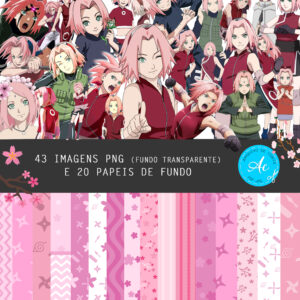 Topo de Bolo Naruto Sakura