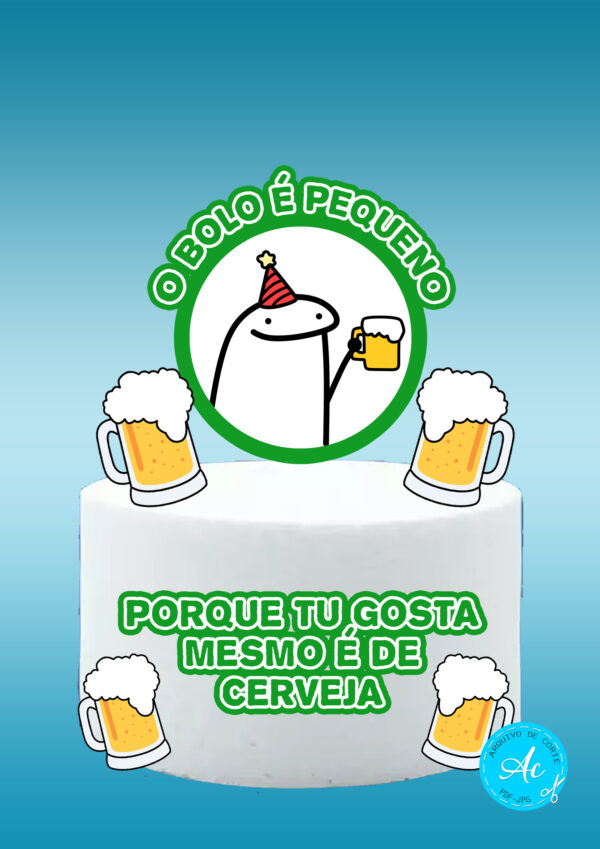 Arquivo topo de bolo Flork Cerveja #1