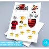 Arquivo topo de bolo Flamengo #3 - Arquivo de corte