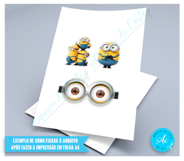 Arquivo topo de bolo Minions #6