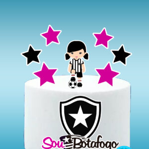 Arquivo topo de bolo Botafogo Menina #2