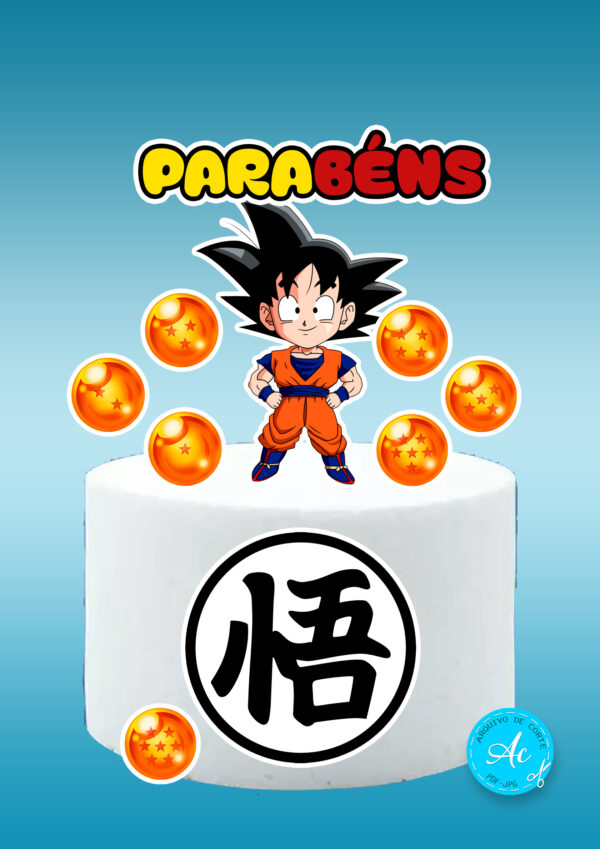 Arquivo topo de bolo Dragon Ball Goku #5