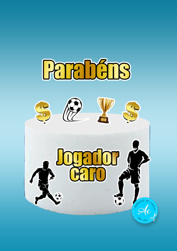 Arquivo topo de bolo Futebol Jogador Caro #1