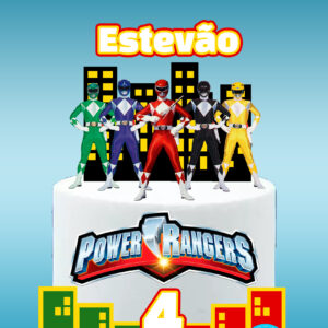 Arquivo topo de bolo Power Rangers #1