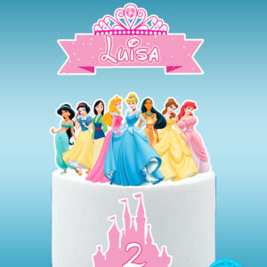Arquivo topo de bolo Princesas Disney #3