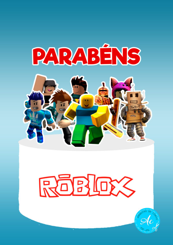 Arquivo topo de bolo Roblox #1