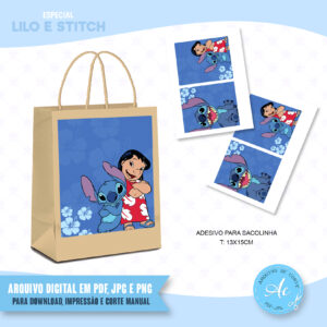 Adesivo para sacolinha Lilo e Stitch #1