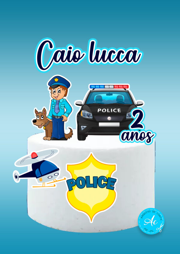 Arquivo topo de bolo Policia #1