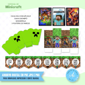 Arquivo Kit festa Minecraft #1