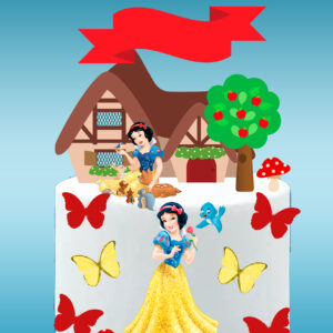 Arquivo topo de bolo Branca de Neve #4