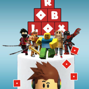 Arquivo topo de bolo Roblox menino #2