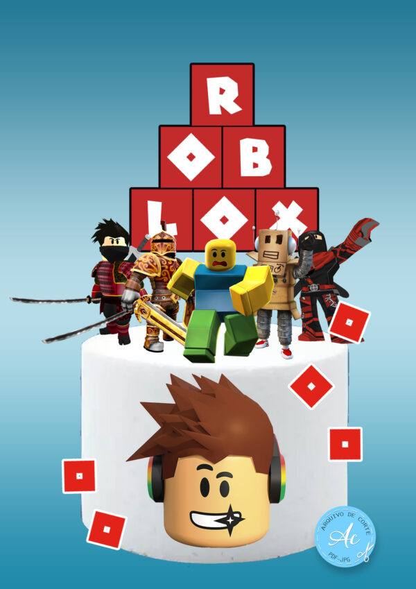 Arquivo topo de bolo Roblox menino #2