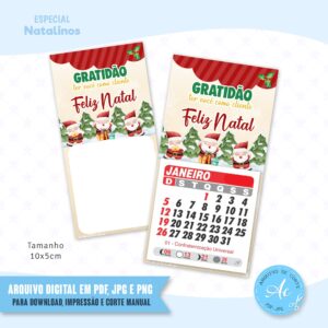 Arquivo Card para calendário Natal #1