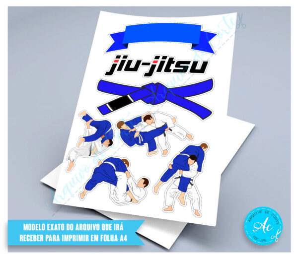 Arquivo topo de bolo Jiu Jitsu #1