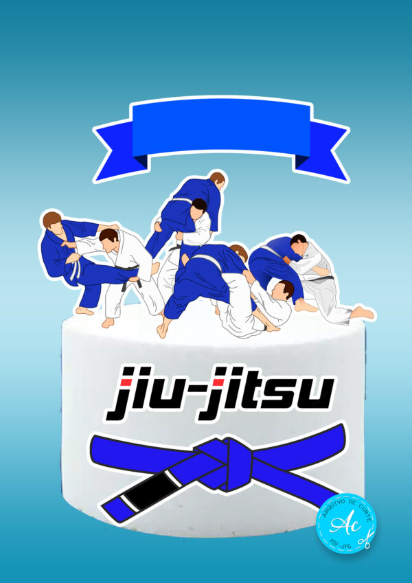 Arquivo topo de bolo Jiu Jitsu #1