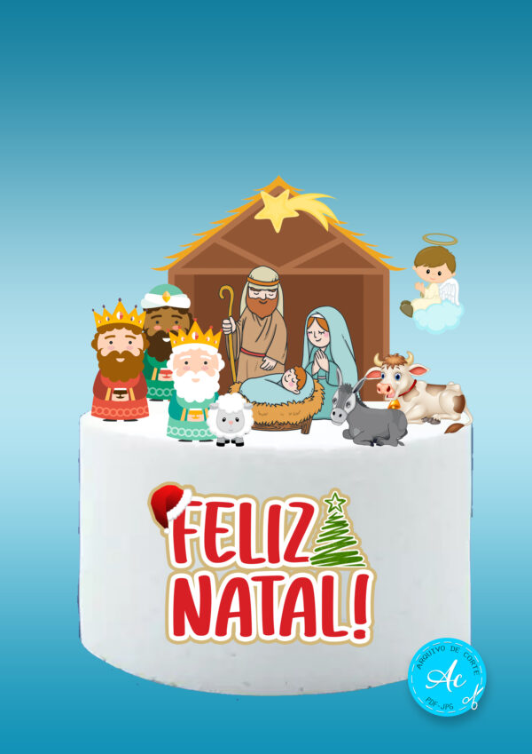 Arquivo topo de bolo Presepio Natal #2