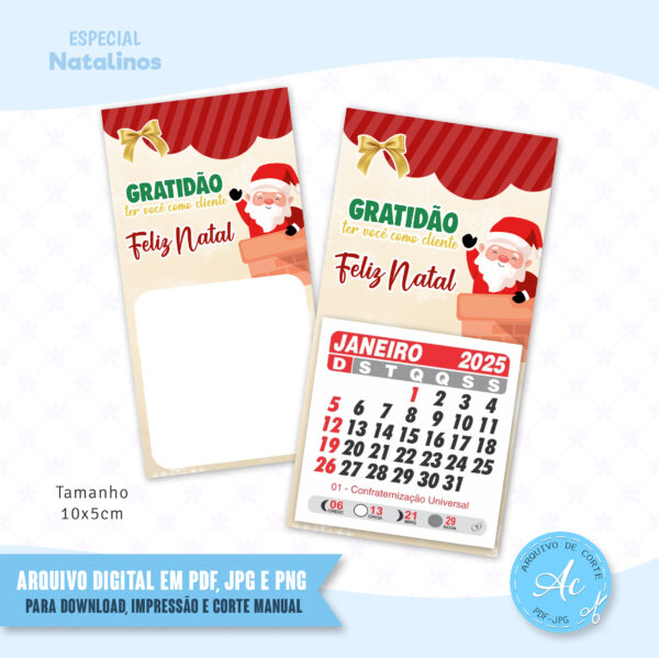 Arquivo Card para calendário Natal #2