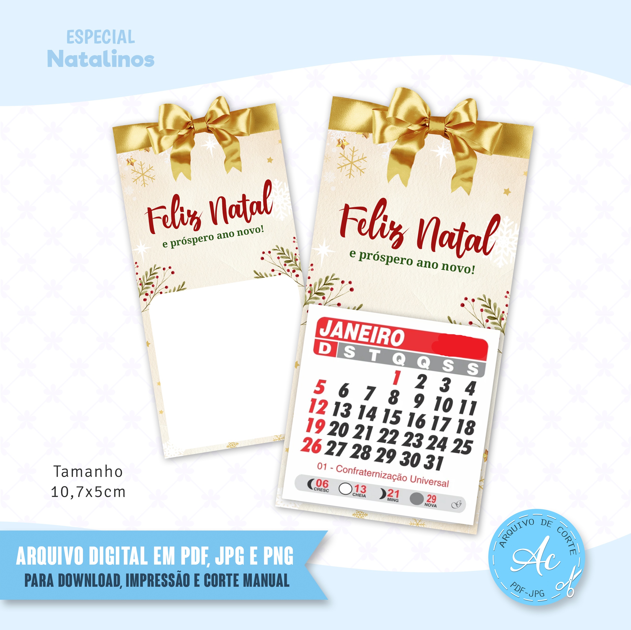Arquivo Card para calendário Natal #3