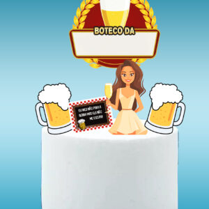 Arquivo topo de bolo Cerveja Mulher #1