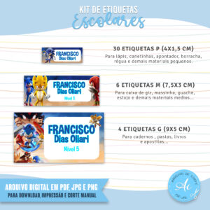 Arquivo Etiquetas escolares Sonic Filme #1