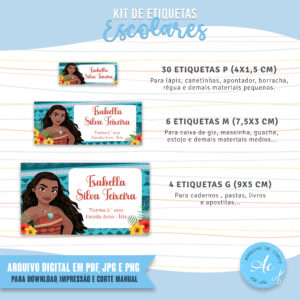 Arquivo Etiquetas escolares Moana #1