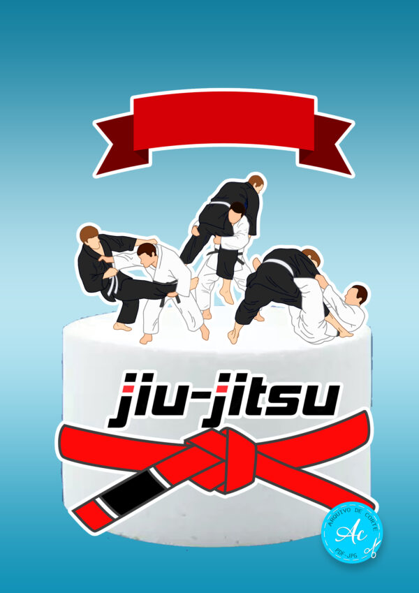 Arquivo topo de bolo Jiu Jitsu #3