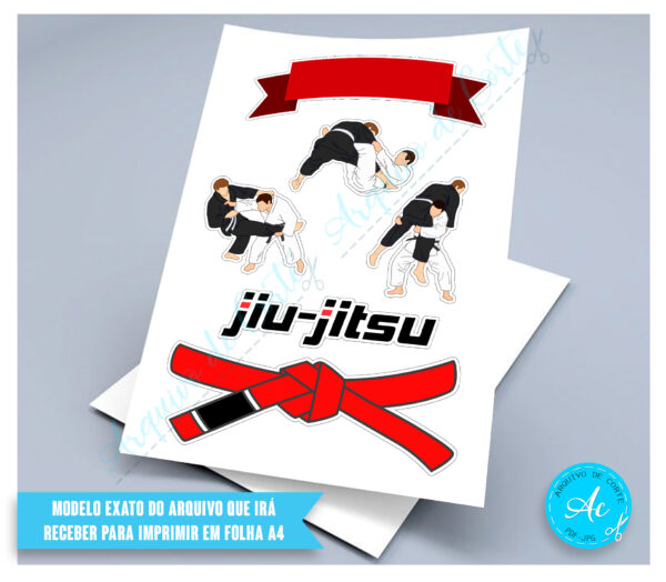 Arquivo topo de bolo Jiu Jitsu #3