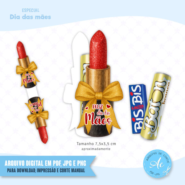 Arquivo Card Batom para Bis Dia das mães #2