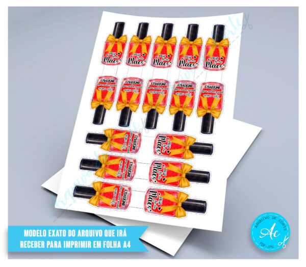 Arquivo Card Esmalte para Baton Dia das mães #2 - Imagem 2