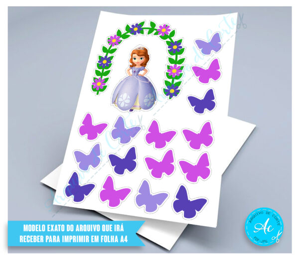 Arquivo topo de bolo Princesinha Sofia 2 andares #2 - Imagem 2