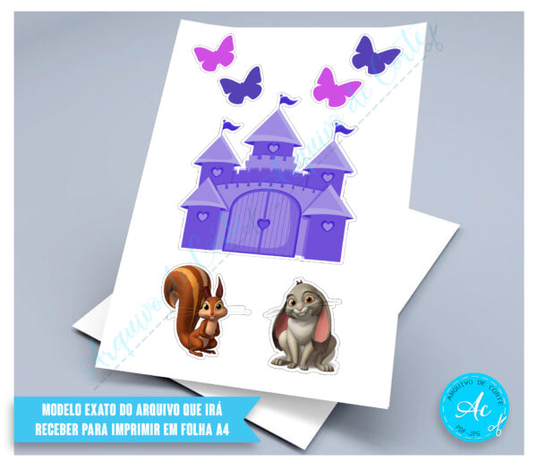 Arquivo topo de bolo Princesinha Sofia 2 andares #2 - Imagem 3
