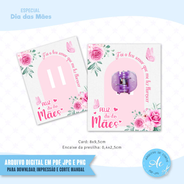 Tag para presilha Dia das Mães #1