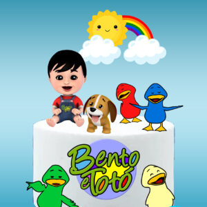 Arquivo topo de bolo Bento e Totó #2