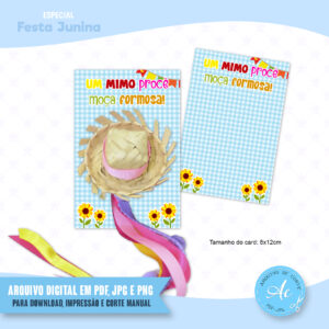 Arquivo Card para Presilha Mini chapeu de Festa Junina #1