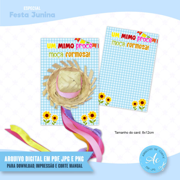 Arquivo Card para Presilha Mini chapeu de Festa Junina #1