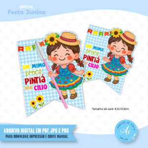 Arquivo Card para escovinha de cilios Festa Junina #1