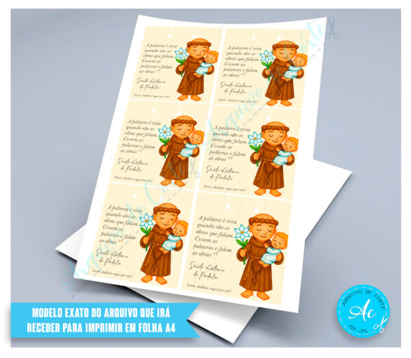 Arquivo Card para mini terço Santo Antônio #1
