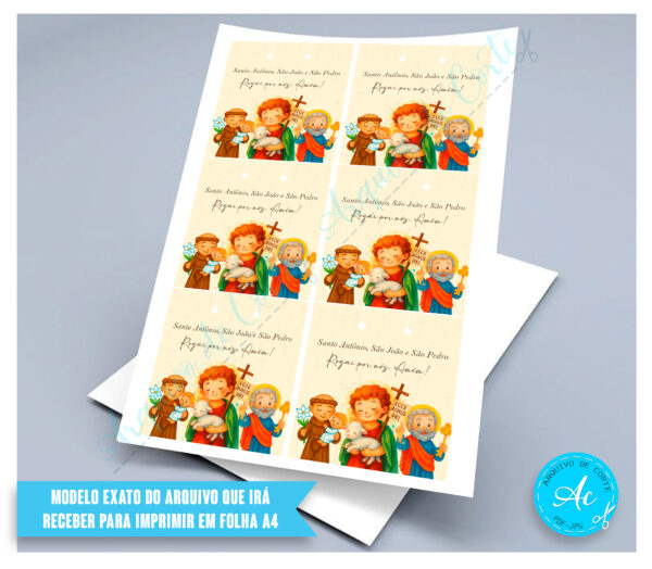Arquivo Card para mini terço Santos Juninos #1