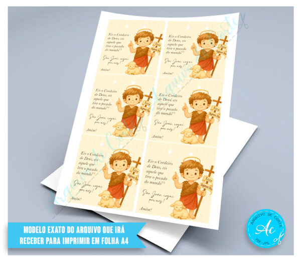 Arquivo Card para mini terço São João Batista #1