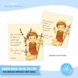 Arquivo Card para mini terço São João Batista #1